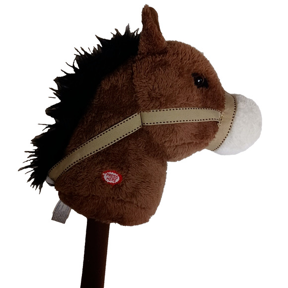 Vintage Cowboy Stick Horse Pony Plush 1990s Hug Fun Hong Kong Galloping Sound - Picture 2 of 13